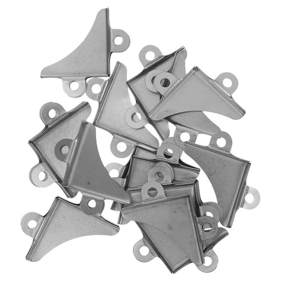 FRCOLOR Iron Triangle Corner Protectors for Picture Frame Silver Furniture Corner Decorative Edges with