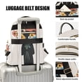 thumbnail image 3 of FORMRS Mini Backpack Purse for Women Travel Daypack Casual Shoulder Bag, Black Flowers, 3 of 7