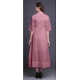 thumbnail image 4 of Bimba Robe Anarkali Rose à Imprimé Floral en Blocs pour Femmes, Col Mandarin, Kurtis Indiens, Kurta Asymétrique - X-Grand, 4 of 5
