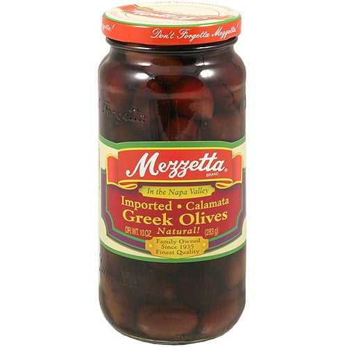 Mezzetta Whole Greek Kalamata Olives, 10 oz (Pack of 6)