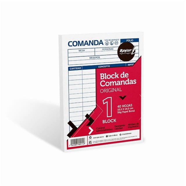 Block Comanda Rayter con 40 Hojas