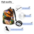 thumbnail image 3 of Saiise Abstract Musical Faces Print Laptop Backpack - Adjustable Shoulder Straps, Water-Resistant, Large Capacity, Stylish Design, Unisex for School, Office, Travel-Medium, 3 of 5