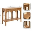 thumbnail image 6 of Kate and Laurel Ulla Modern Tiered Rectangle Console Table, 36 x 13 x 30, Rustic Brown, Transitional Two-Tier Wood Arched Entryway Table with Storage for Behind Couch Home Decor Option, 6 of 10