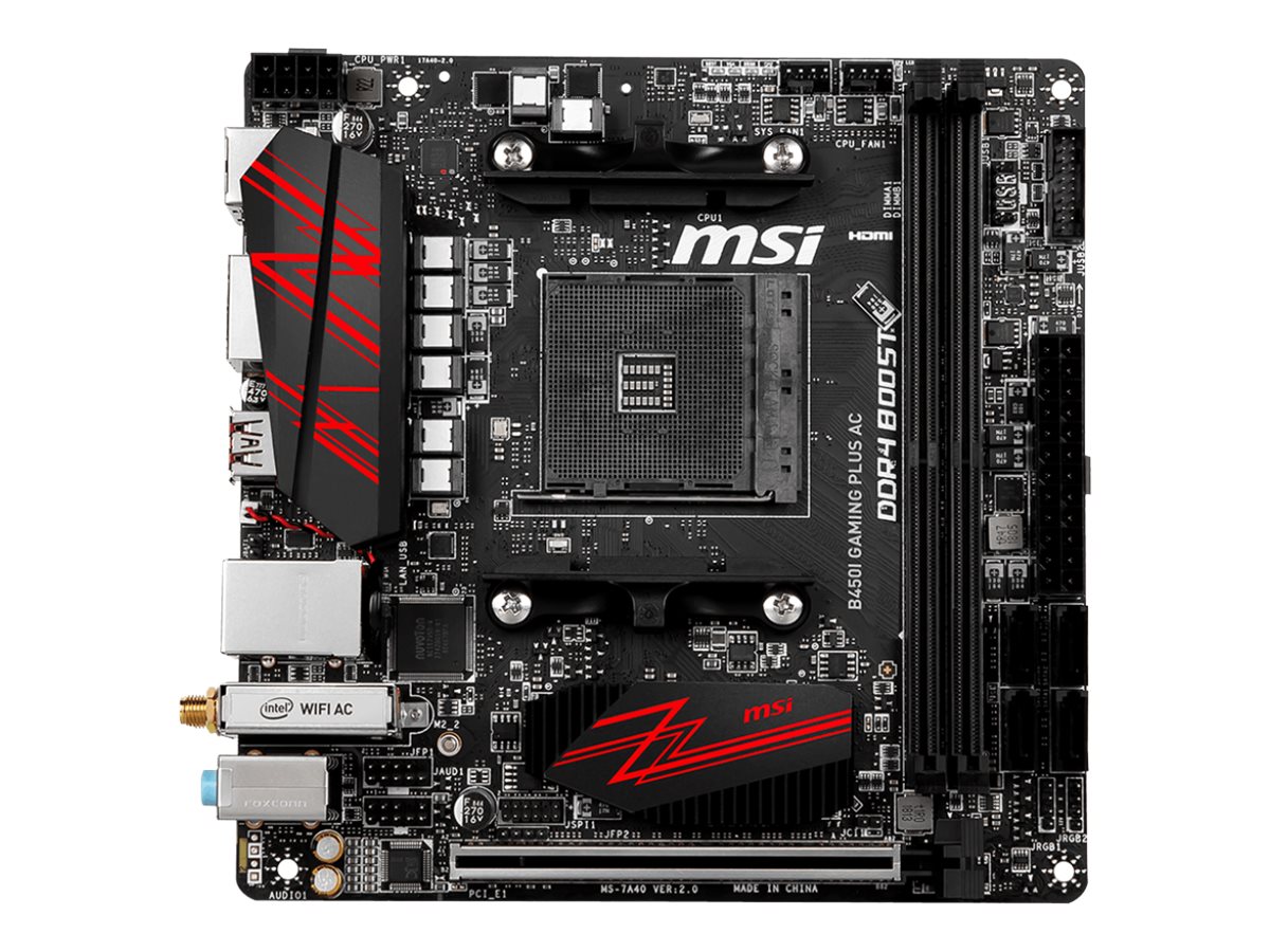 MSI B450I GAMING PLUS MAX WIFI Motherboard mini ITX Socket AM4