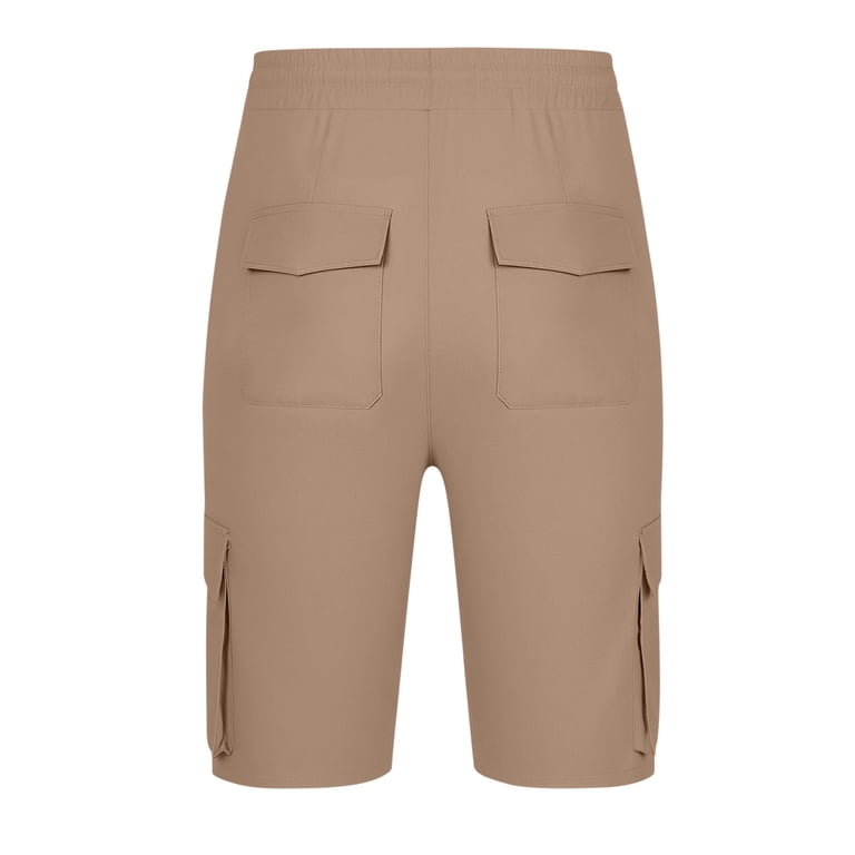 Brnmxoke Cargo Short Pants for Men Big and Tall Elastic Waist