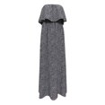 thumbnail image 4 of Robes d'Été pour Femmes 2022 Robe Bohème d'Été pour Femmes Imprimés Floraux Ourlet à Volants Sans Bretelles Robe Bohème Maxi Longueur au Sol, 4 of 6