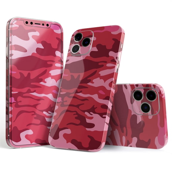 DesignSkinz Pink and Red Tradtional Camouflage Full-Body Skin Decal Wrap Cover for iPhone 16