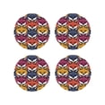 thumbnail image 2 of Disketp Fox Face Funny Coasters,4 Pcs Leather Coasters With Holder, Perfect Housewarming Hostess Gifts,Protect Furniture From Water Marks Scratch And Damage, 2 of 9