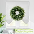 thumbnail image 3 of 20'' Large Boxwood Wreath for Front Door, Porch, Window- Artificial Boxwood Leaves Greenery Outdoor Wreath for Home, Farmhouse Wall Decor- Spring, Summer, Fall, All Seasons, 3 of 5