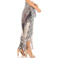 thumbnail image 4 of Sakkas Amaia Women's Maxi Floral Print Boho Summer Casual Long Wrap Skirt Cover-up - AW372-White - One Size, 4 of 5