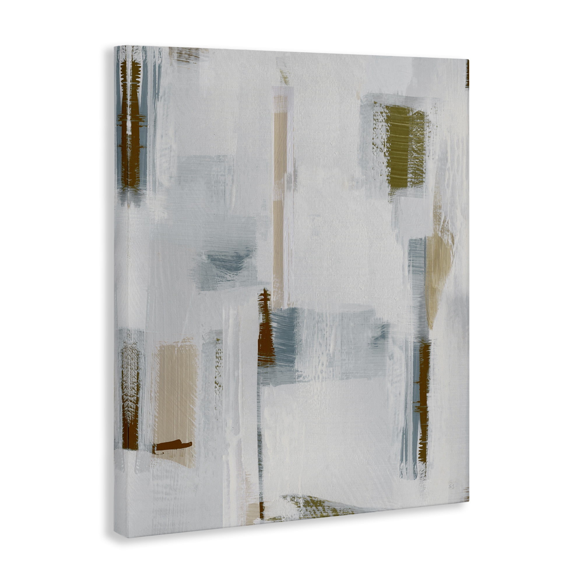 Stupell Industries Abstract with Subtle Forms Abstract Painting Wrapped Canvas Art Print Wall Art, 30 x 40
