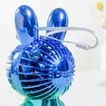 thumbnail image 2 of Little Rabbit Gradient Color Electroplating Handheld Lighting Charging Fan, 2 of 10