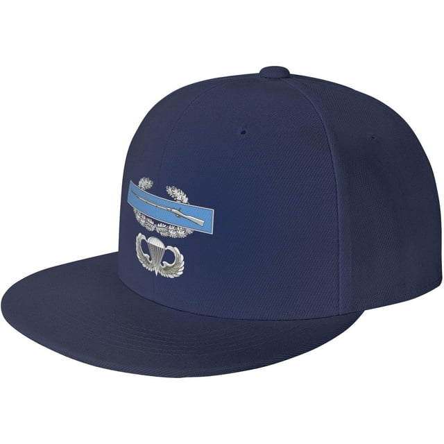 Combat Infantry Badge (CIB) Jump Wings Unisex Flat Brim Visor hat Adjustable Baseball Cap