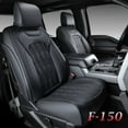 thumbnail image 4 of Coverado Car Seat Covers Full Set, Custom Fit for 2015-2023 F150 2017-2023 F250 F350 Crew Cab, Waterproof Faux Leather Seat Protectors, Black, 4 of 6