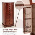 Costway Wood Jewelry Storage Chest Stand Organizer Necklace