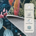 thumbnail image 4 of Midnight jungle green rug, washable rug 160x230 cm for bedroom beautiful soft large office area rug plant stain resistant non-slip dining room rug for under desk living room midnight jungle, 4 of 5