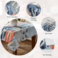 thumbnail image 5 of Pumpkin Starfish Table Cloth Waterproof Tablecloths, Blue Thanksgiving Coastal Autumn Tablecloth Dining Table Cover for Kitchen Party Tabletop Outdoor, Rectangle Tablecloth 54x108 Inch, 5 of 9