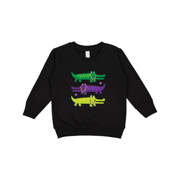 Inktastic Mardi Gras Holiday Alligators Toddler Sweatshirt