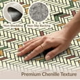 thumbnail image 6 of ODIKA 8'x10' Washable Area Rug Minimalist Zigzag Field Farmhouse Motifs Striped Herringbone Flowing Dynamic for Dining Room, Large Office, Lounge, Non-Slip Chair-Friendly Mat, 6 of 7