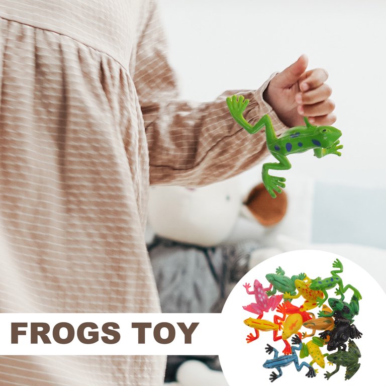 1 Set Frog Toy Simulated Children Frog Figure Realistic Frog Model Decor