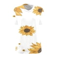 thumbnail image 4 of Camisetas Casuales de las Mujeres de Manga Corta de Cuello en V Oversized Camiseta Deportiva de Verano, Top Impreso Casual, 4 of 4