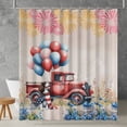 thumbnail image 2 of Vintage Patriotic English Springer Spaniel 4th of July Independence Day Shower Curtain Springers Dog Lover Gifts Waterproof Bathroom Bathtub Curtain - 01006, 2 of 5