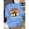 thumbnail image 2 of Big Boys Summer T-shirt Retro Penguin Print Short Sleeve Graphics Tee Blue 9, 2 of 6