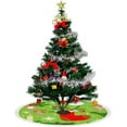 thumbnail image 4 of Christmas Tree Skirt Xmas Tree Skirts 30 in Christmas Pattern Background Christmas Tree Mat for Christmas Holiday Party Ornaments, 4 of 5