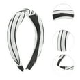 thumbnail image 3 of Unique Bargains 1 Pc Fashion Stripe Pattern Headbands for Women Grey White, 3 of 6