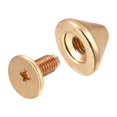 thumbnail image 5 of 9x6mm Screw Back Rivets Solid Leather Studs Gold Tone 30 Sets, 5 of 5
