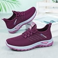 thumbnail image 5 of Daznico Women's Breathable Running Shoes - Lightweight Mesh Sneakers with Soft Sole for Gym, Jogging & Casual Wear - Comfortable Lace-Up Design,Color:Dark Purple,Size:8.5, 5 of 8