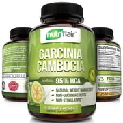 NutriFlair Garcinia Cambogia 95% HCA - 1400mg, 90 Capsules - with Potassium, Calcium & Chromium – High Potency Garcinia Cambogia Supplement