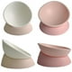 thumbnail image 5 of Comedero inclinado de doble propósito para perros y gatos, plato para gatos, cuenco para perros, vajilla estéril para mascotas, suministros de alimentación y agua para mascotas (rosa), 5 of 7