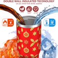 thumbnail image 3 of Christmas 30oz Handheld Travel Tumbler with Handle – Double Wall Stainless Steel Insulated Cup, Flip Straw Lid, Leak-Proof & BPA-Free for Hot and Cold Drinks – Durable Coffee & Juice Mug Black, 3 of 7