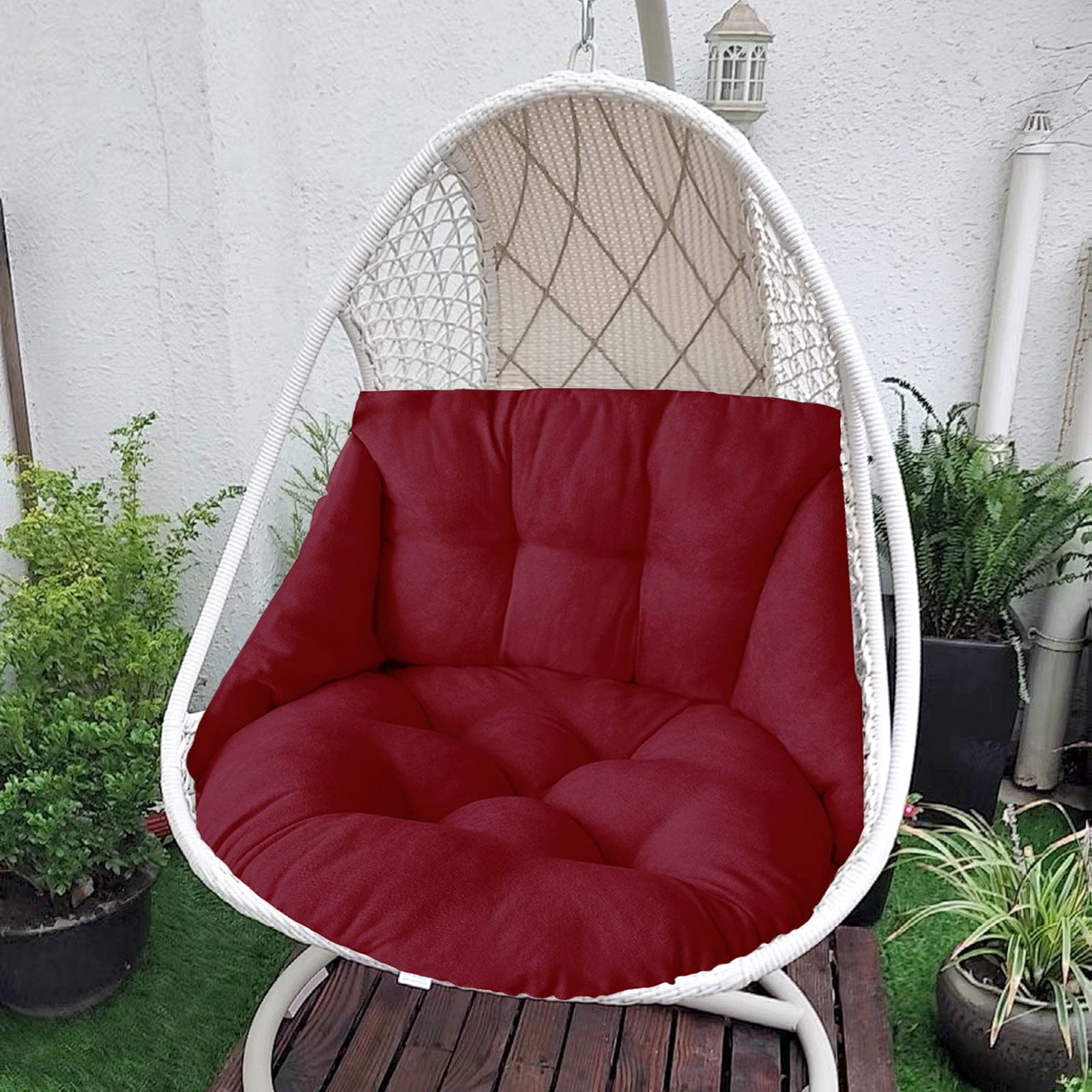 Zhourta 28x26x20 Inch Round Swing Chair Cushion Removable Waterproof Cover Lightweight Supportive Indoor Outdoor Seat Pad Outdoor Cradles Chair Cushion