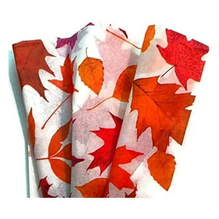 Lide Road Autumn Maple Leaf Wrapping Paper Set, 8 Sheets Thanksgiving Fall  Leaf Gift Wrapping Paper Fall Wrapping Paper Autumn Party Supplies for