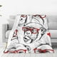 thumbnail image 1 of Fotbe Monkey Manta de Franela Acolchonada con Estampado, Súper Suave y Esponjosa, Extra Grande para Sofá, Cama, Uso Todo el Año-80"x60", 1 of 7