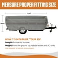 thumbnail image 3 of Leader Accessories 90106002 4-Layer Pop up Folding RV Trailer Camper Cover Fits 12'-14',Grey, 3 of 7