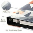 thumbnail image 3 of FORMRS 3 Ring Photo Album 4"x6" Self Adhesive Large Capacity PU Leather Cover, Blue Snow Houses, 3 of 8