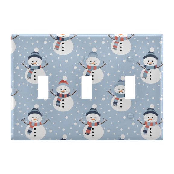Light Switch Cover Cute Snowmen Plates Faceplate Decorative Switch Plate for Bedroom Home Decor