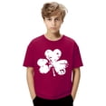 thumbnail image 5 of Ruyang St Patricks Day Cute Irish Shamrock Graphic Shirt for Girls Summer Short Sleeve Tee Tops Toddler Kids Cotton Crewneck T-Shirt, 5 of 8