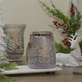 thumbnail image 2 of Northlight 6.25" Hand-Painted Pine Trees and Cardinals Flameless Glass Christmas Candle Holder, 2 of 6