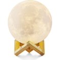 thumbnail image 1 of Lámpara de luna 3d, luz de noche LED Lámpara de luna táctil 3 colores, 15 cm / 5,9 pulgadas de diámetro, luz de noche de luna recargable por USB para dormitorio, sala de estar, cafetería, cumpleaños, Afortunado Sencillez, 1 of 5