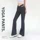thumbnail image 2 of Leggings acampanados, pantalones de Yoga para mujer, cintura alta, pierna ancha, gimnasio, Fitness, deportes, pantalones acampanados negros, pantalones de baile latino, 2 of 5