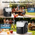thumbnail image 5 of Snowyermine Nugget Ice Maker Countertop with Handle, 35lbs/Day Portable Pebble Ice Machine, Chewable Sonic Ice Ready in 5 Mins, Anti-Fingerprint Matte Self-Cleaning Ice Maker for Home, Kitchen, Party, 5 of 12