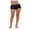 Black, variant on Women's Floral Lace Sheer Foldover Mini Shorts Y2k Summer Micro Shorts Party Clubwear Streetwear