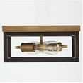 thumbnail image 4 of Hampton Bay Boswell Quarter 12-1/2 in. 2-Light Gold and Black Distressed Wood Accents Coastal Flush Mount Ceiling Light for Bedrooms, 4 of 5