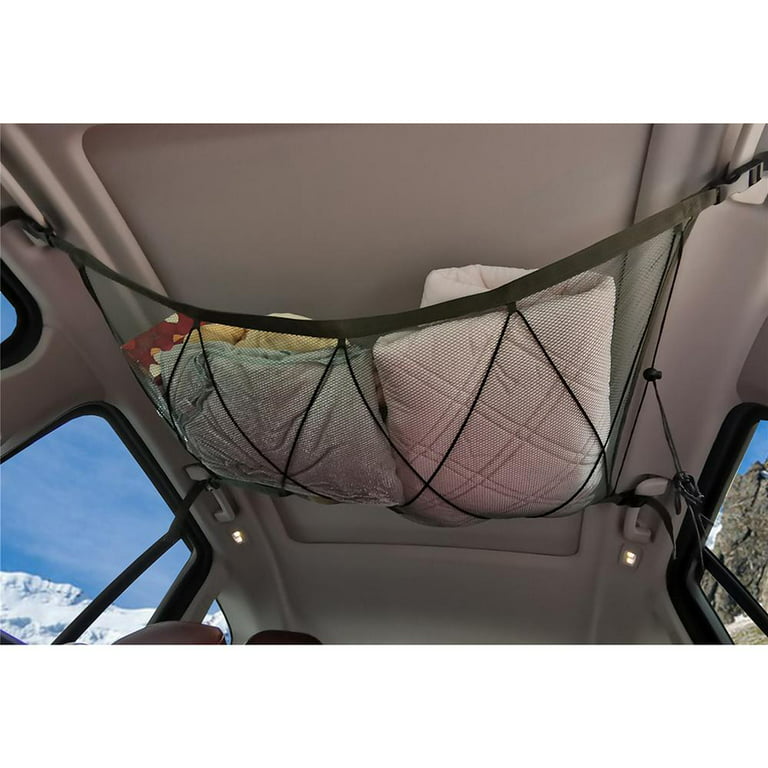 1X For Honda Car Roof Top Ceiling Cargo Net Adjustable Pocket Bag