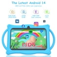 thumbnail image 6 of Kids Tablet 7Inches Android 14.0 with Case,RAM 8GB(4+4Expand)+32GB ROM, 1024*600 IPS Screen, Bluetooth 5.0,Front 2.0MP+ Back 2.0MP Dual Cameras,3000mAh Battery,Blue, 6 of 7