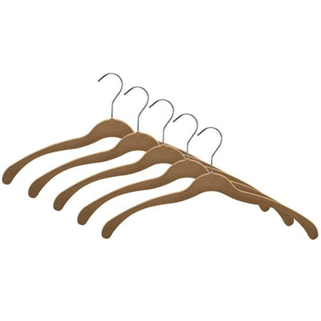 Rubbermaid Female Tan Flcoked Velvet-soft, Micro-fiber HangerTM - Earth Friendly (Female, 5pk)